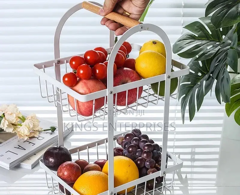 2 Tier Fruit Basket With Handle