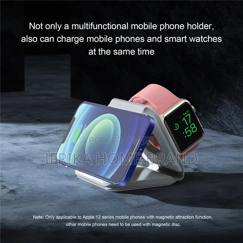 100W 3 in 1 Magnetic Portable Wireless Charger Pad iPhone