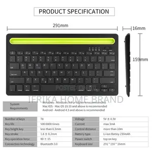 Bluetooth Rechargeable 3.0 Wireless Keyboard Phone Stand