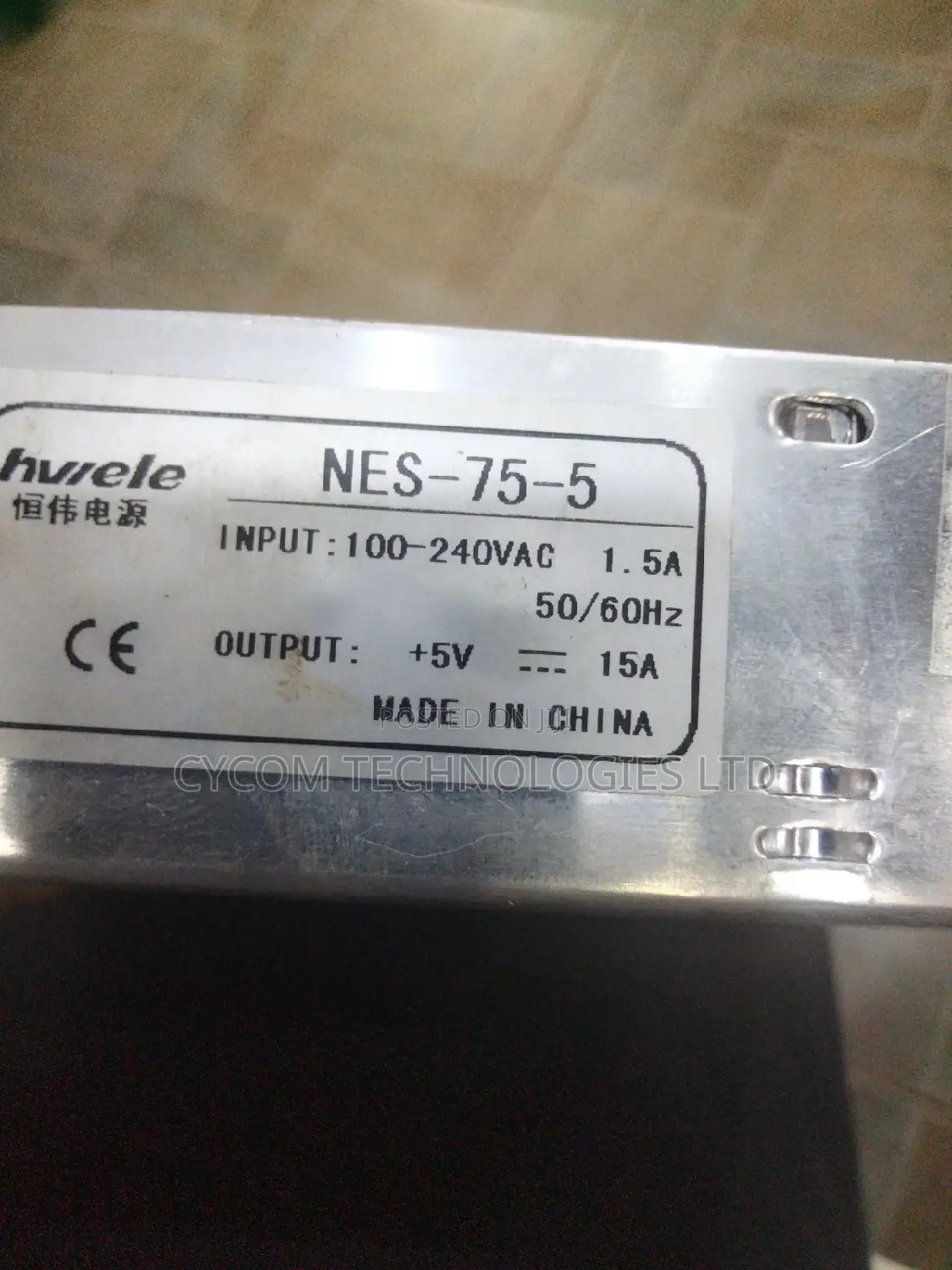 Power Supply 5 Volts 15 Amps