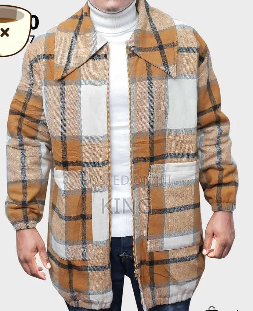 Flannel Plaid Overcoat