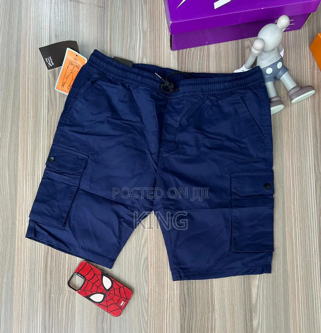 Navy Blue Cargo Shorts.