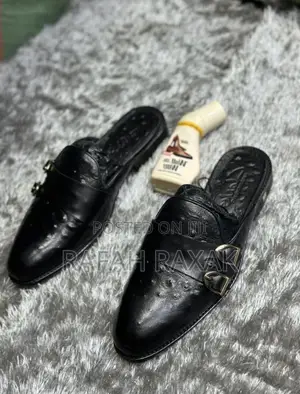 Original Men’S Black Clarks Mules Half Shoes