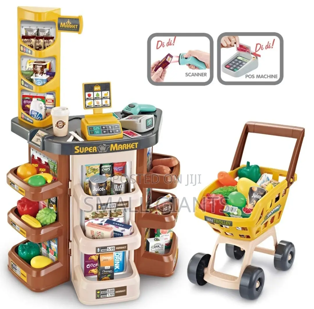 Supermarket Shopping Set for Kids, 47 Pieces