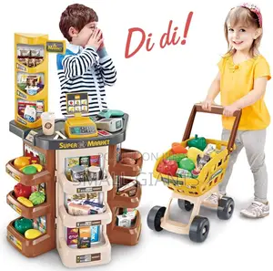Supermarket Shopping Set for Kids, 47 Pieces