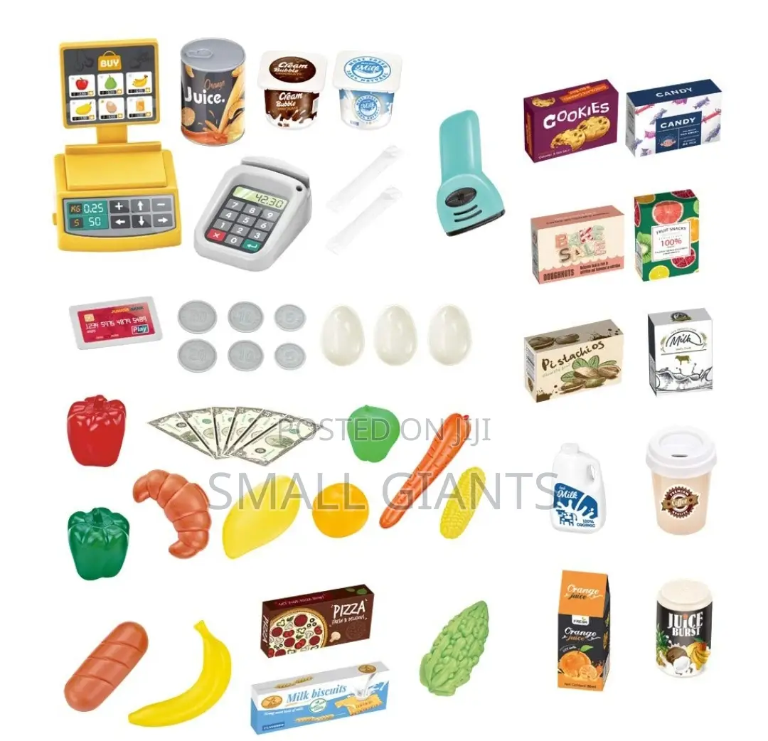 Supermarket Shopping Set for Kids, 47 Pieces