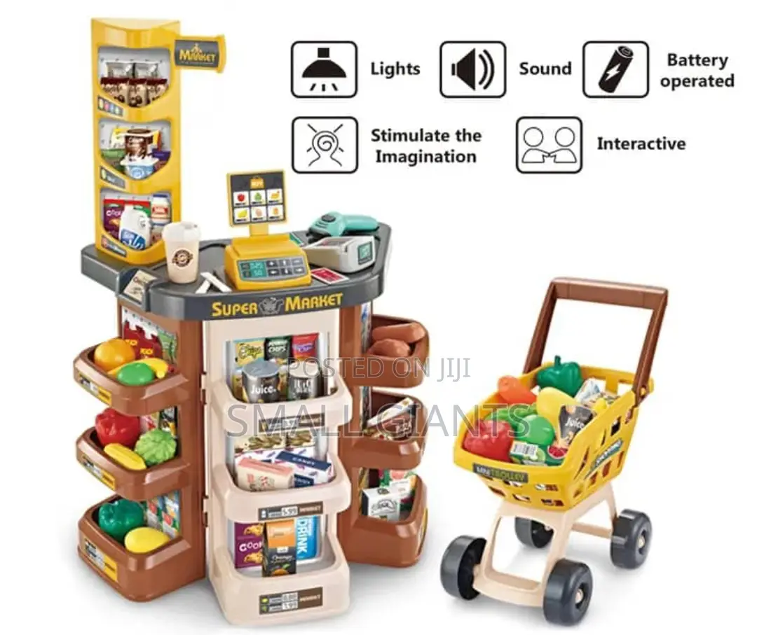 Supermarket Shopping Set for Kids, 47 Pieces