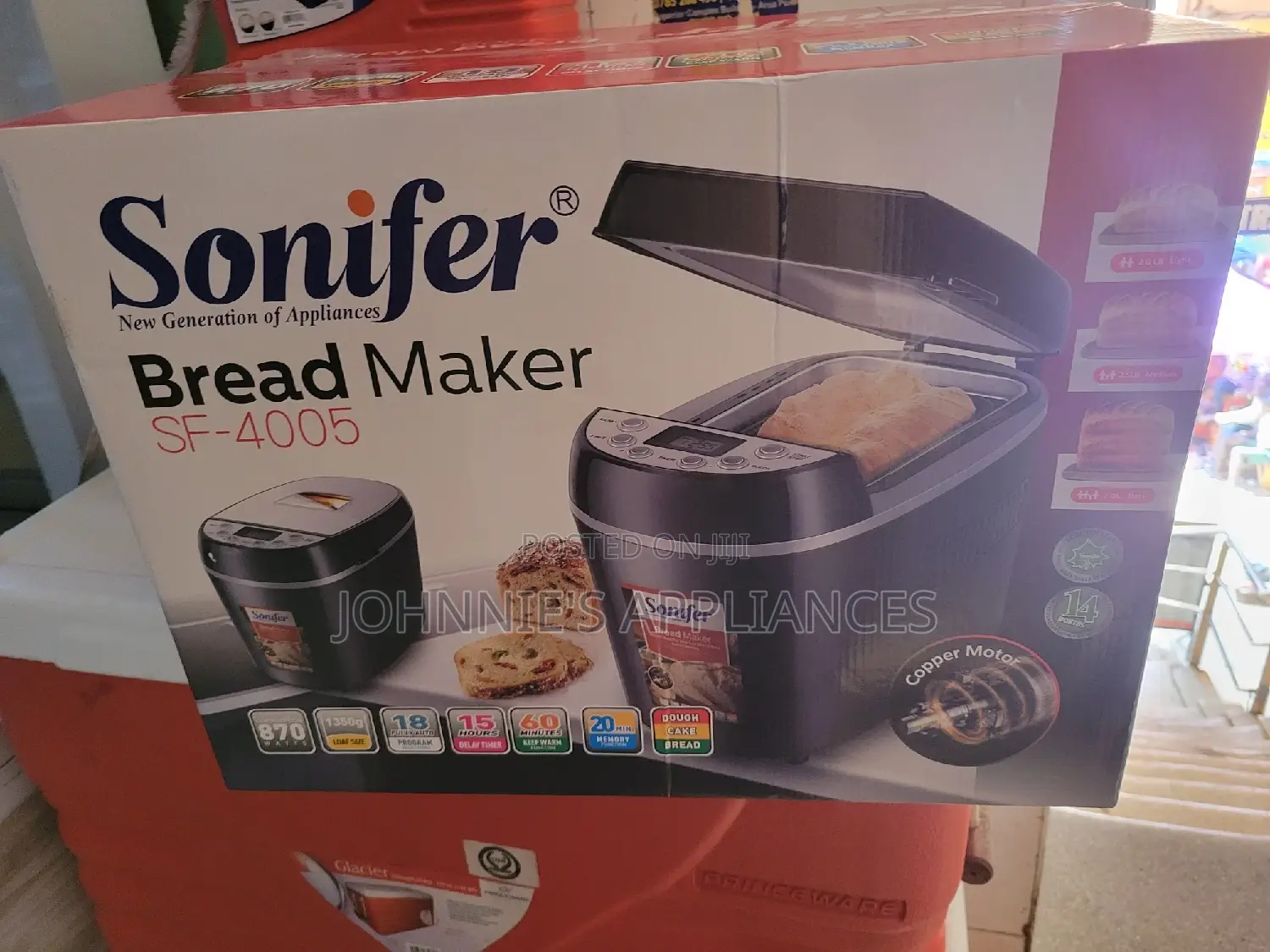 Sonifer Bread Maker Machine With Loaf Size 1350g