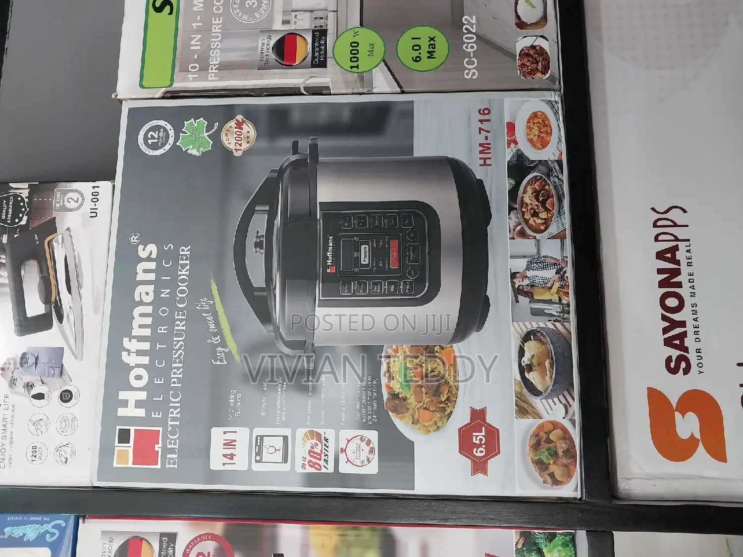 Hoffmans 14 in 1 Pressure Cooker 6.5 Litres