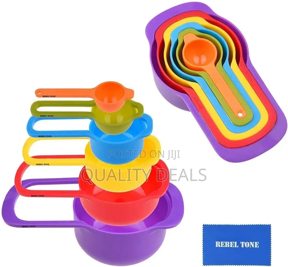 6 Piece Multi Color Measuring Cups