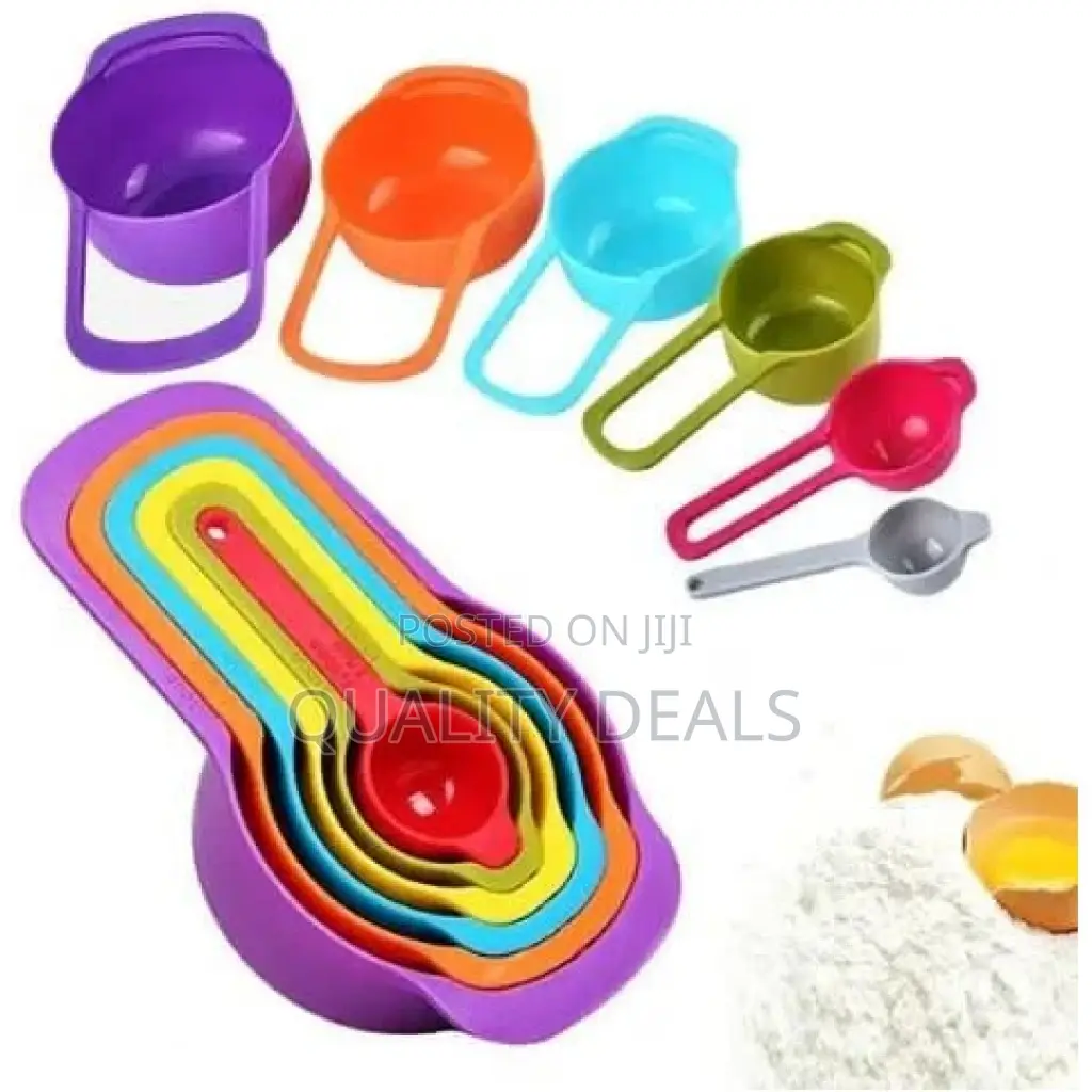 6 Piece Multi Color Measuring Cups