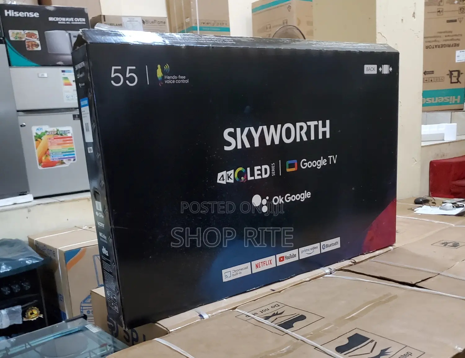 Skyworth 55inch Qled Google Uhd Smart TVS 5 Yrs Warranty