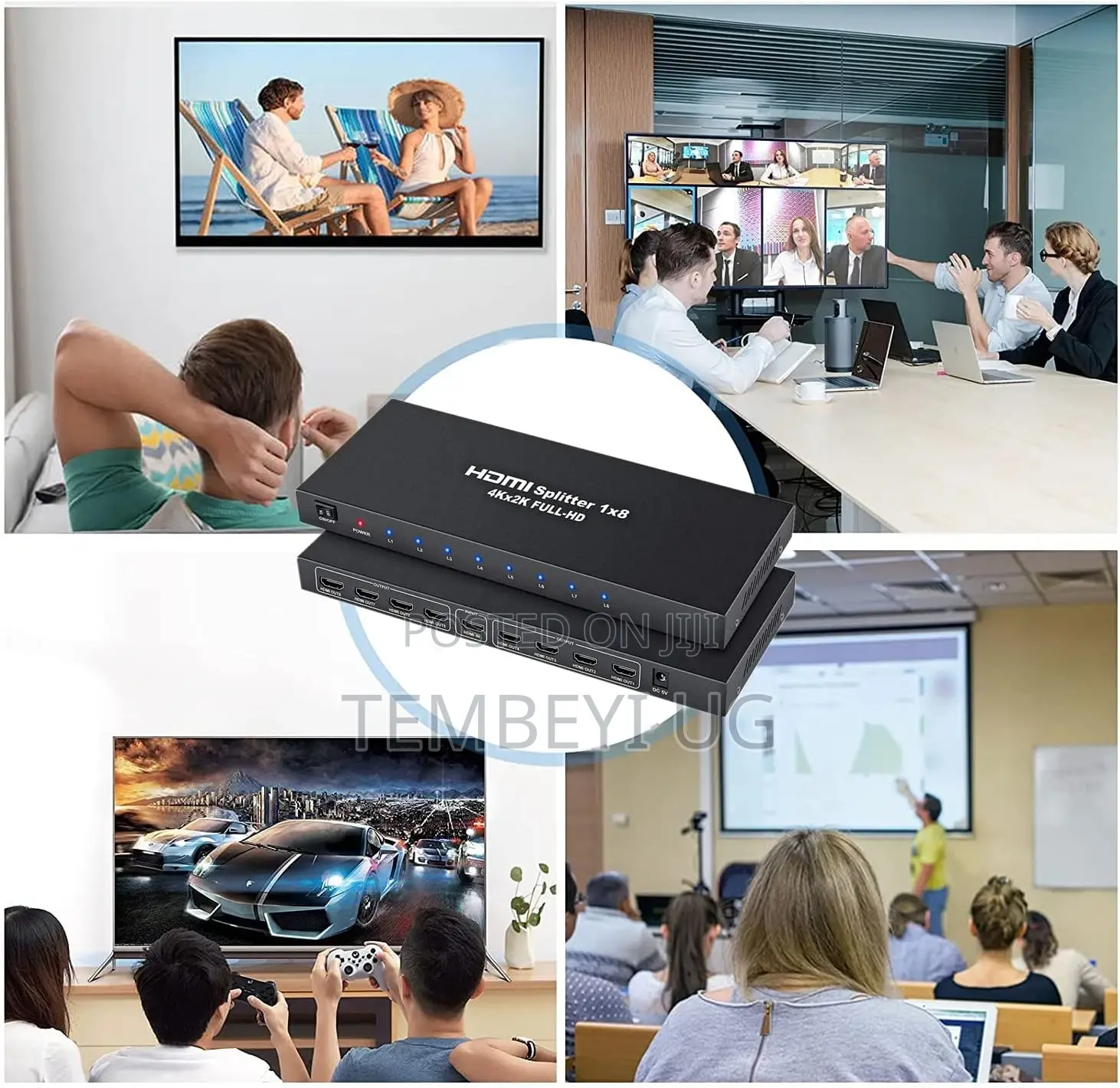  HDMI Splitter 1 in 8 Out, 8 Way HDMI Splitter