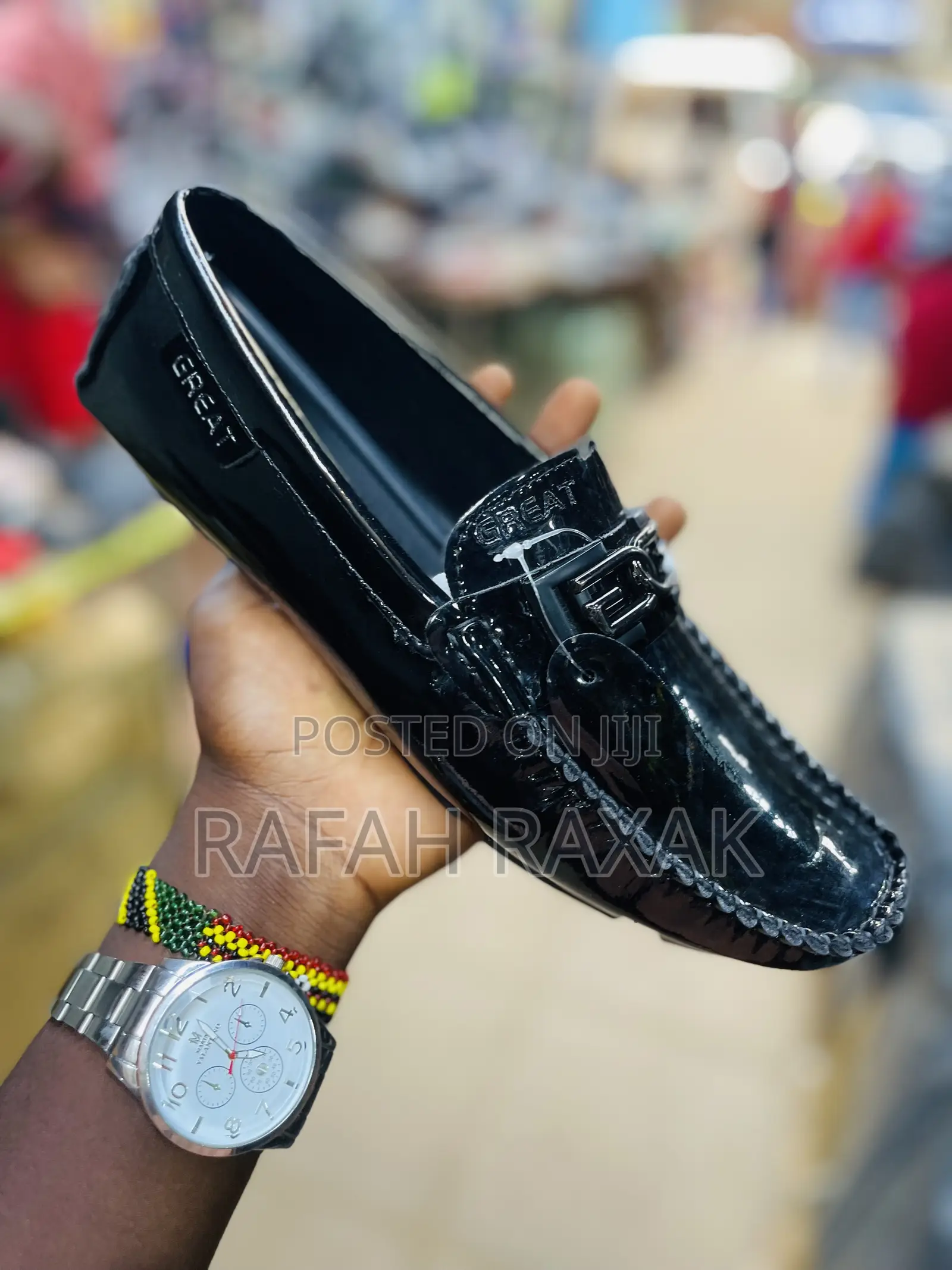 Original Men’S Leather GREAT Shinny Moccasins