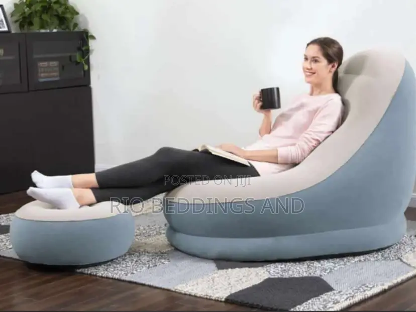 Air Sofa Chair With Stool and Pump