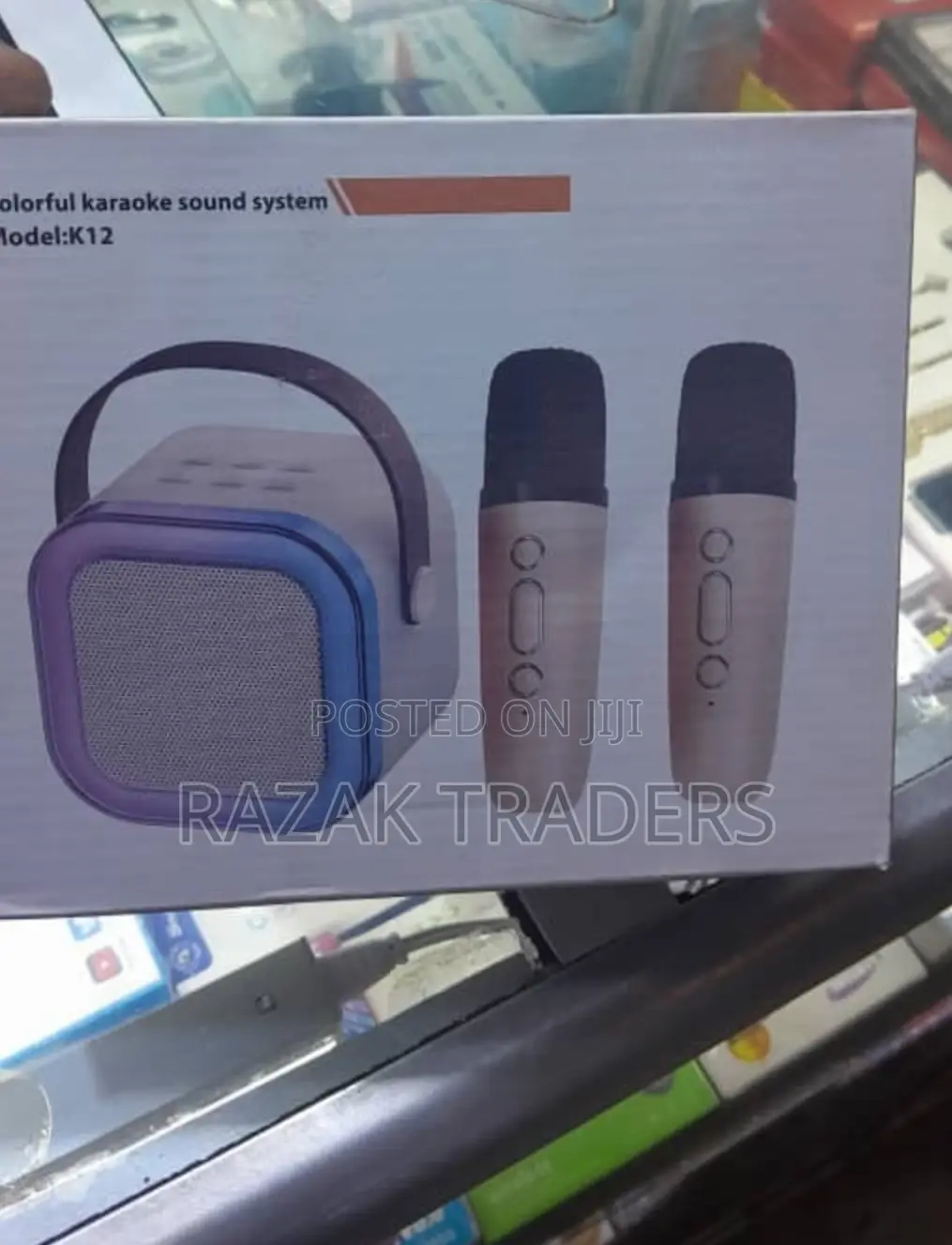 Kids Lightup Karaoke Speaker, 2 Microphones -