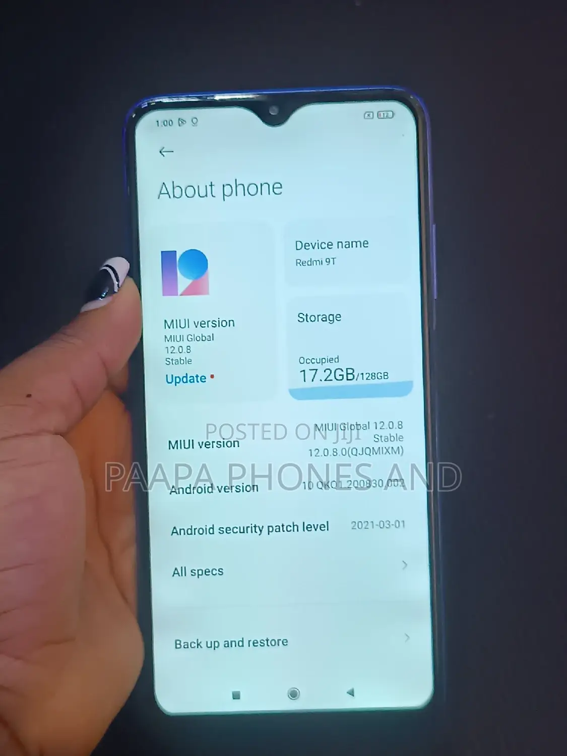 Xiaomi Redmi 9T 128 GB Blue