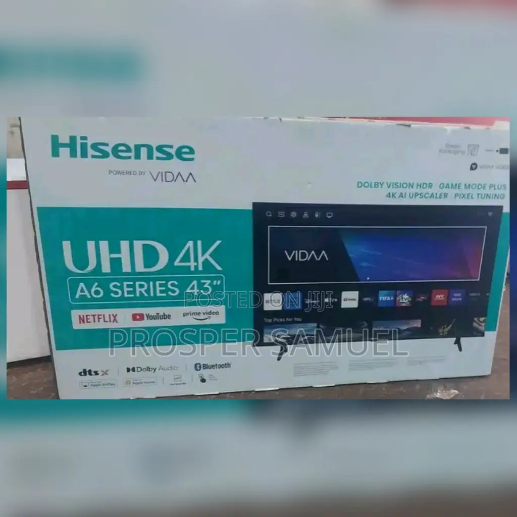 Brand New Hisense 43 Inches Digital Smart UHD4K Flat Screen