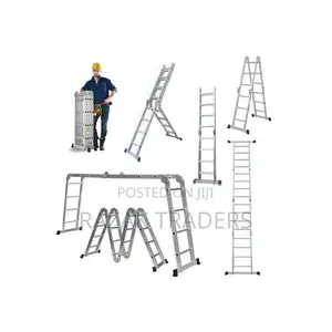4x4 Multi-Purpose Aluminum Folding Ladder - Silver