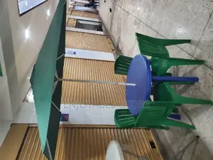 Plastic Chairs/Table and Umbrella Set