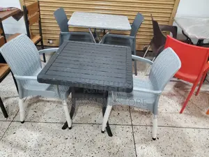 Balcony Plastic Chairs and Table