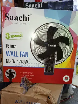 Saachi Wall Fan. 3 Speed Wall Fan. 16 Inches Wall Fan