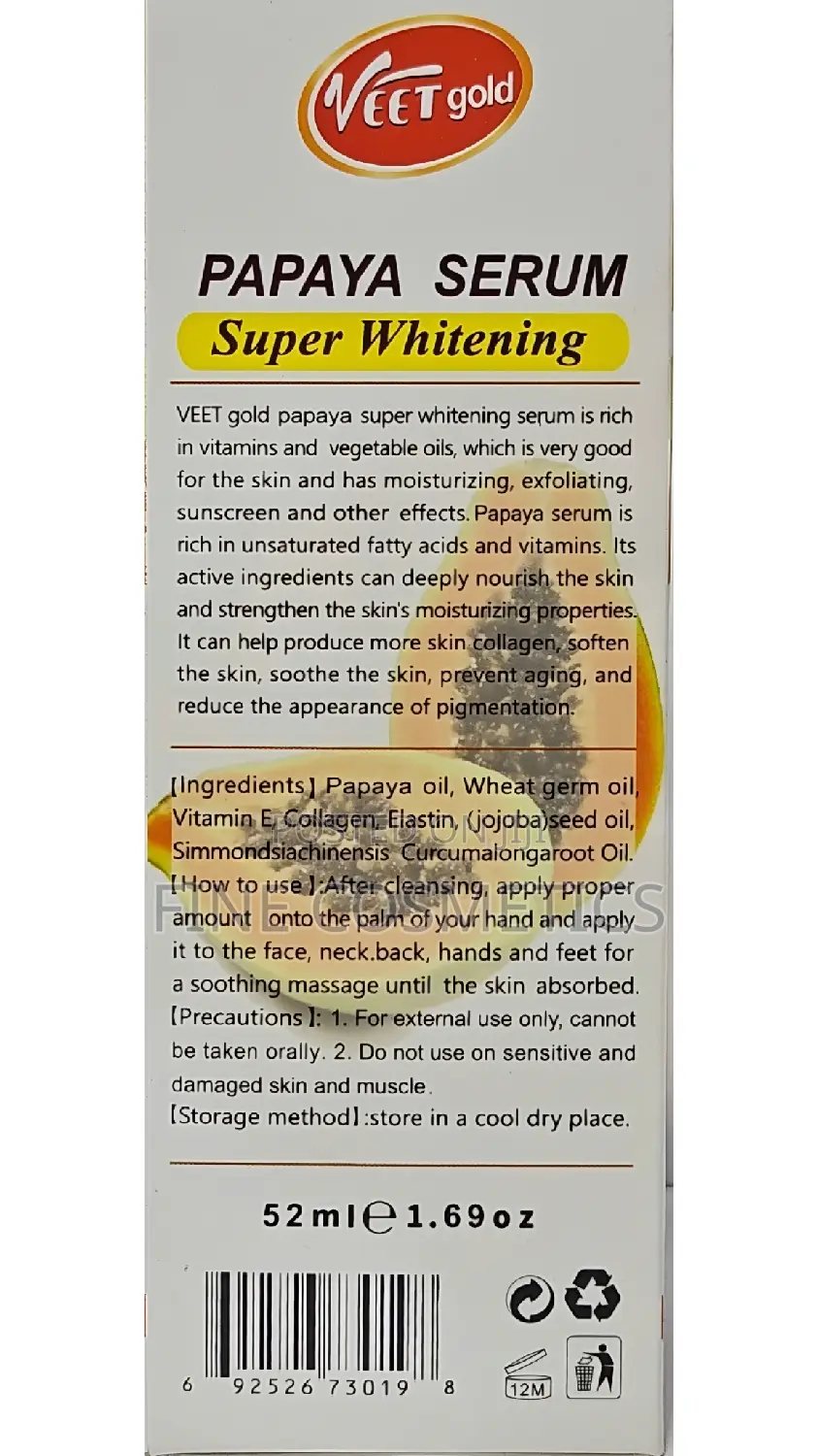 VEETGOLD SERUM |Papaya Super Whitening Darkspots Remover Oil