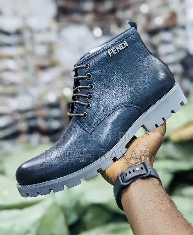 Original FENDI Premium Leather Ankle Boots in Central Division