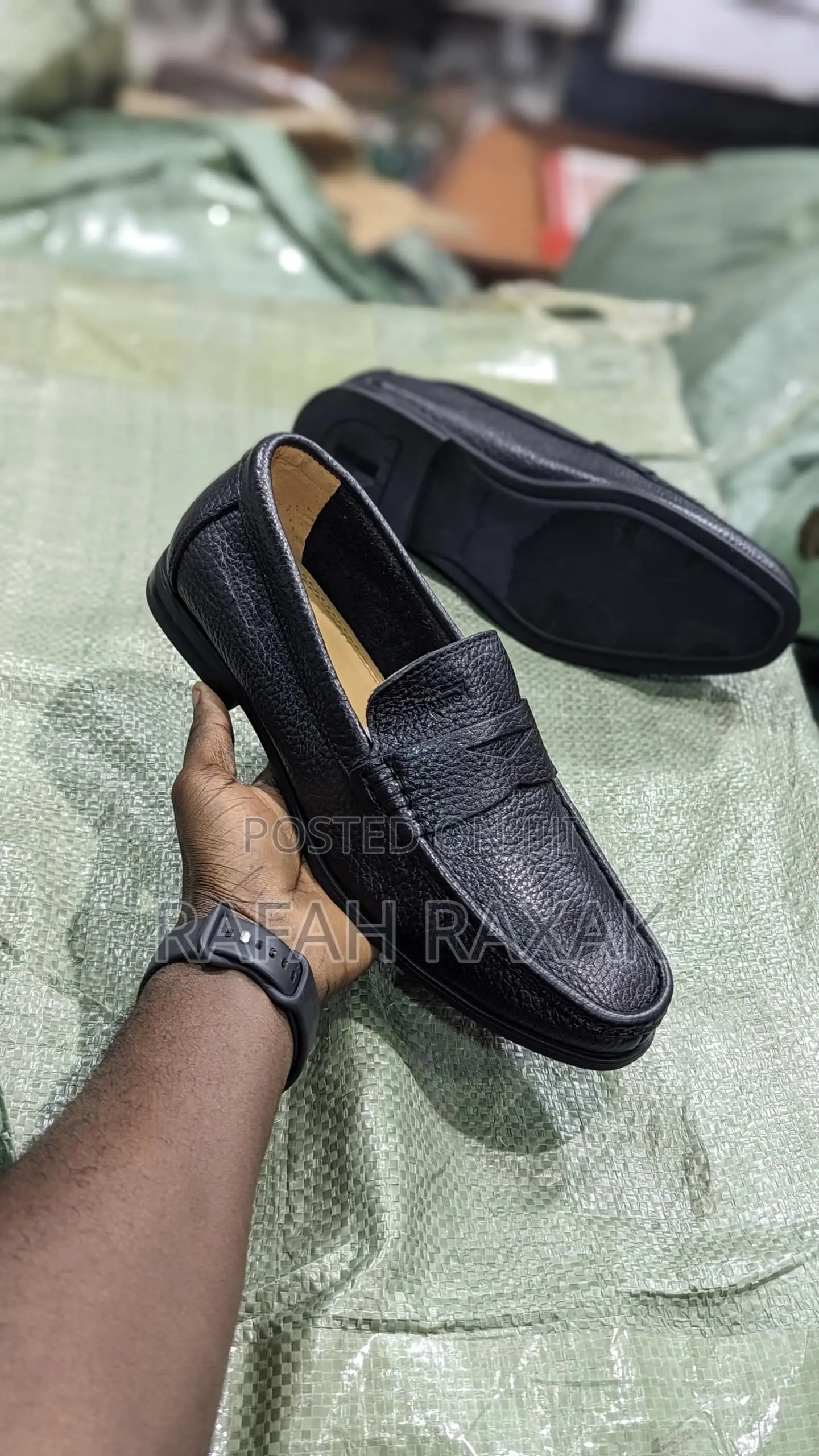 Original Ferragamo Leather Moccasin Loafers