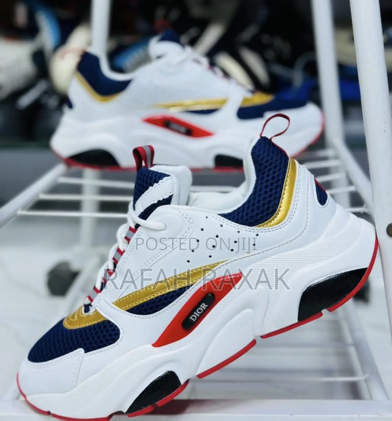 Original DIOR B22 Blue Gold Sneakers