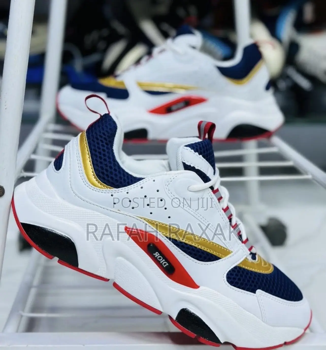 Original DIOR B22 Blue Gold Sneakers