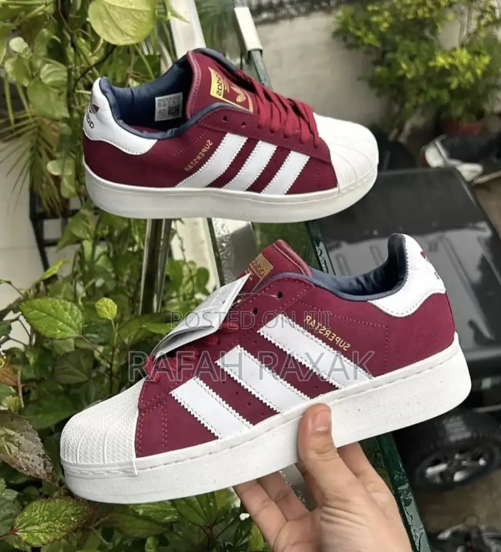Original Unisex Adidas Superstar XLG Red Suede Sneaker