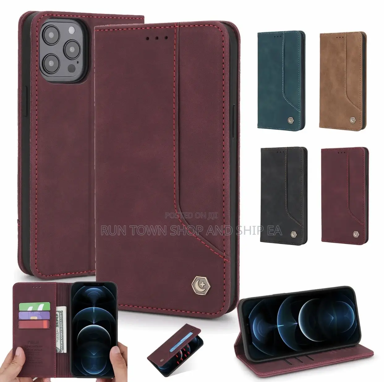 Luxury Shockproof Classic Wallet Case 16 15 14 13 12 Pro Max