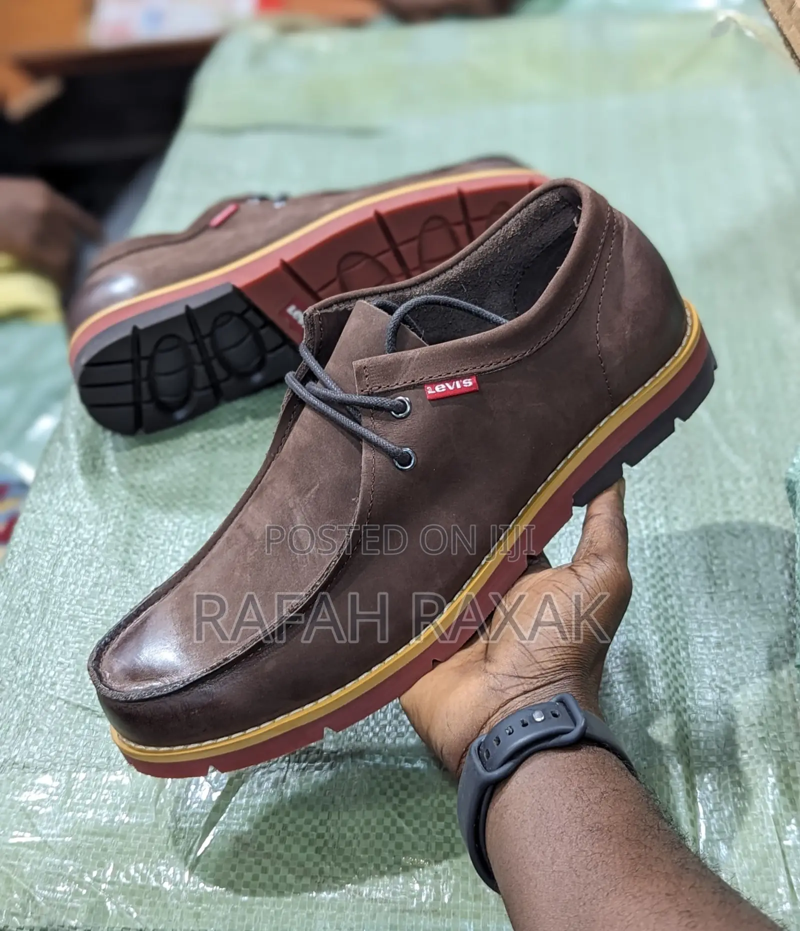 Original Coffee Brown Levi’S Casual Premium Leather Low Shoe