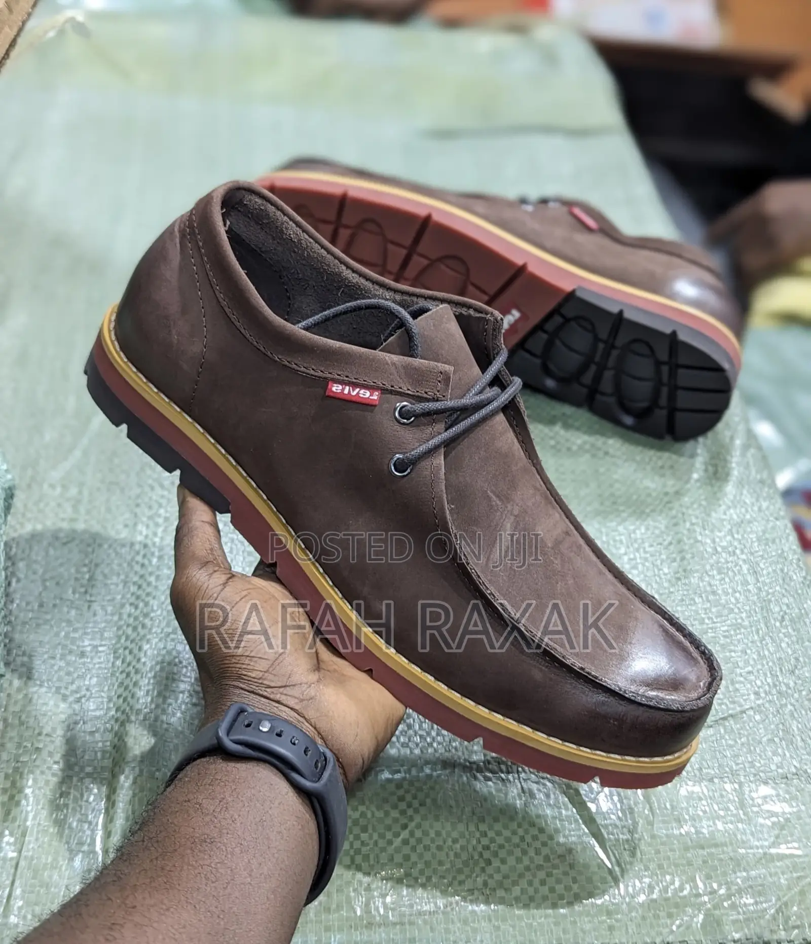 Original Coffee Brown Levi’S Casual Premium Leather Low Shoe