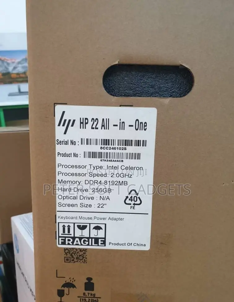 New Desktop Computer HP 200 G4 All-in-One 8GB Intel Celeron SSD 256GB