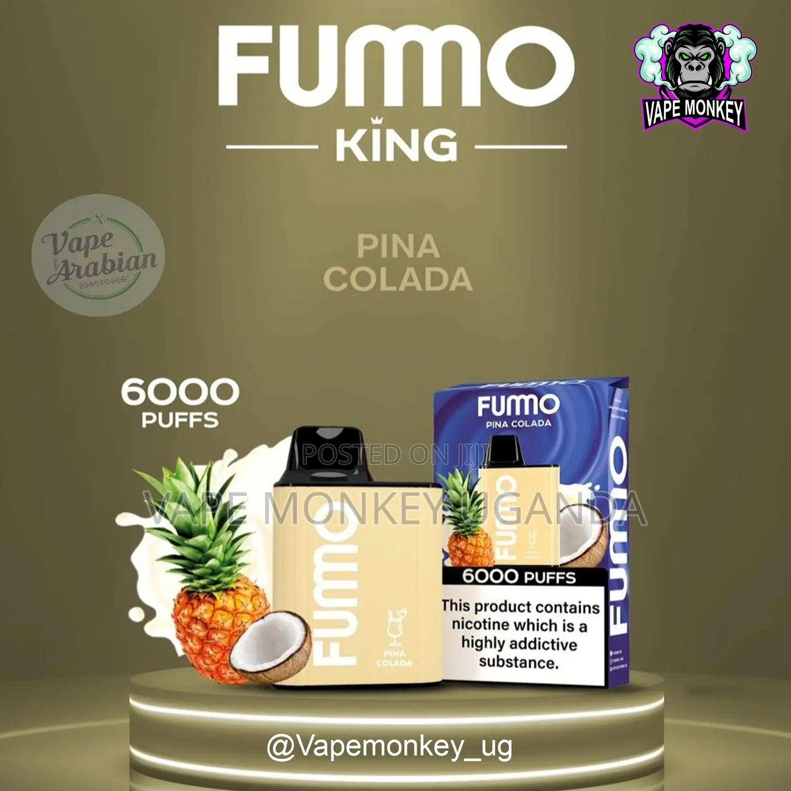 Fumo King 6000 Puffs Pina Collada Vape