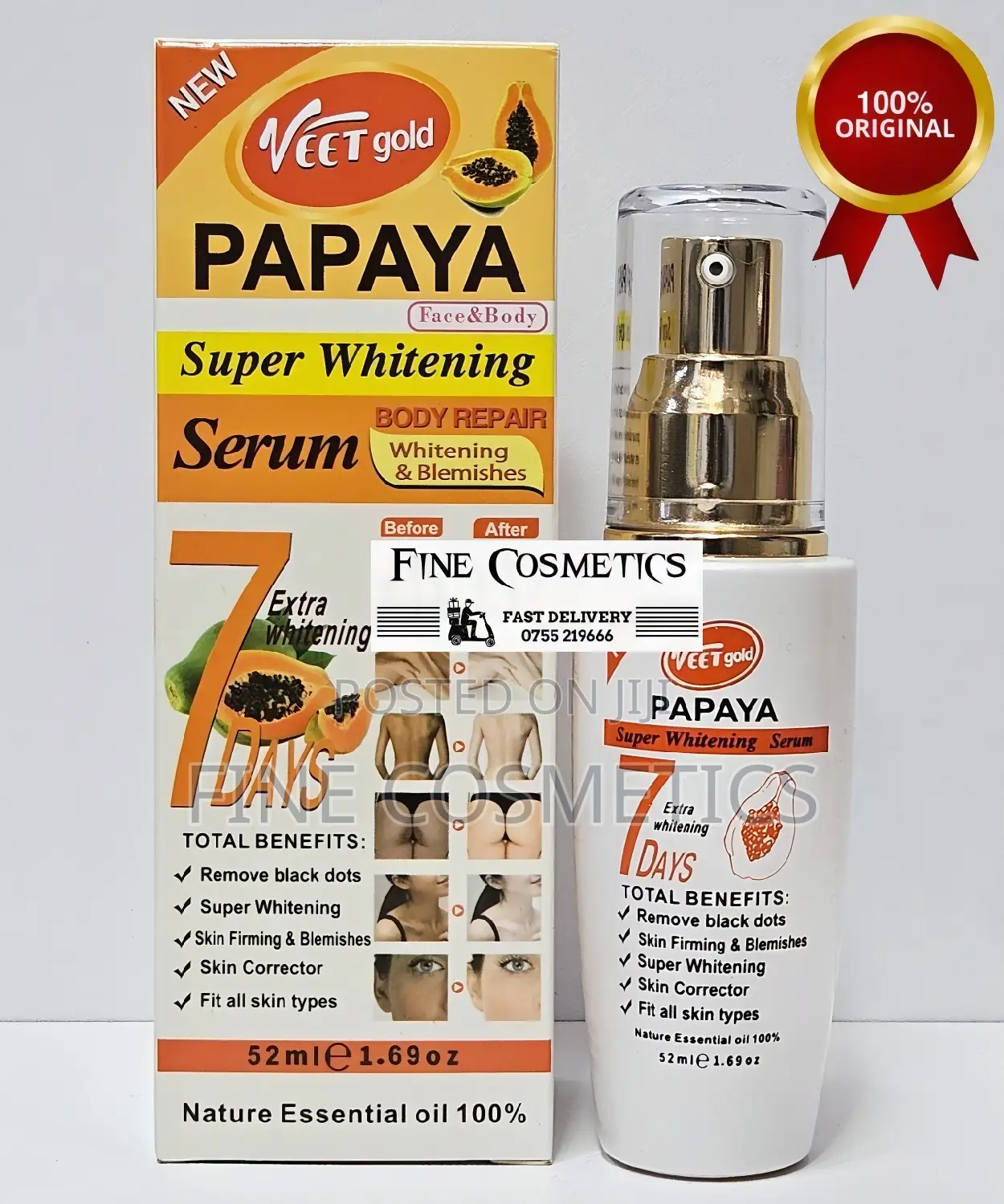VEETGOLD SERUM |Papaya Super Whitening Darkspots Remover Oil