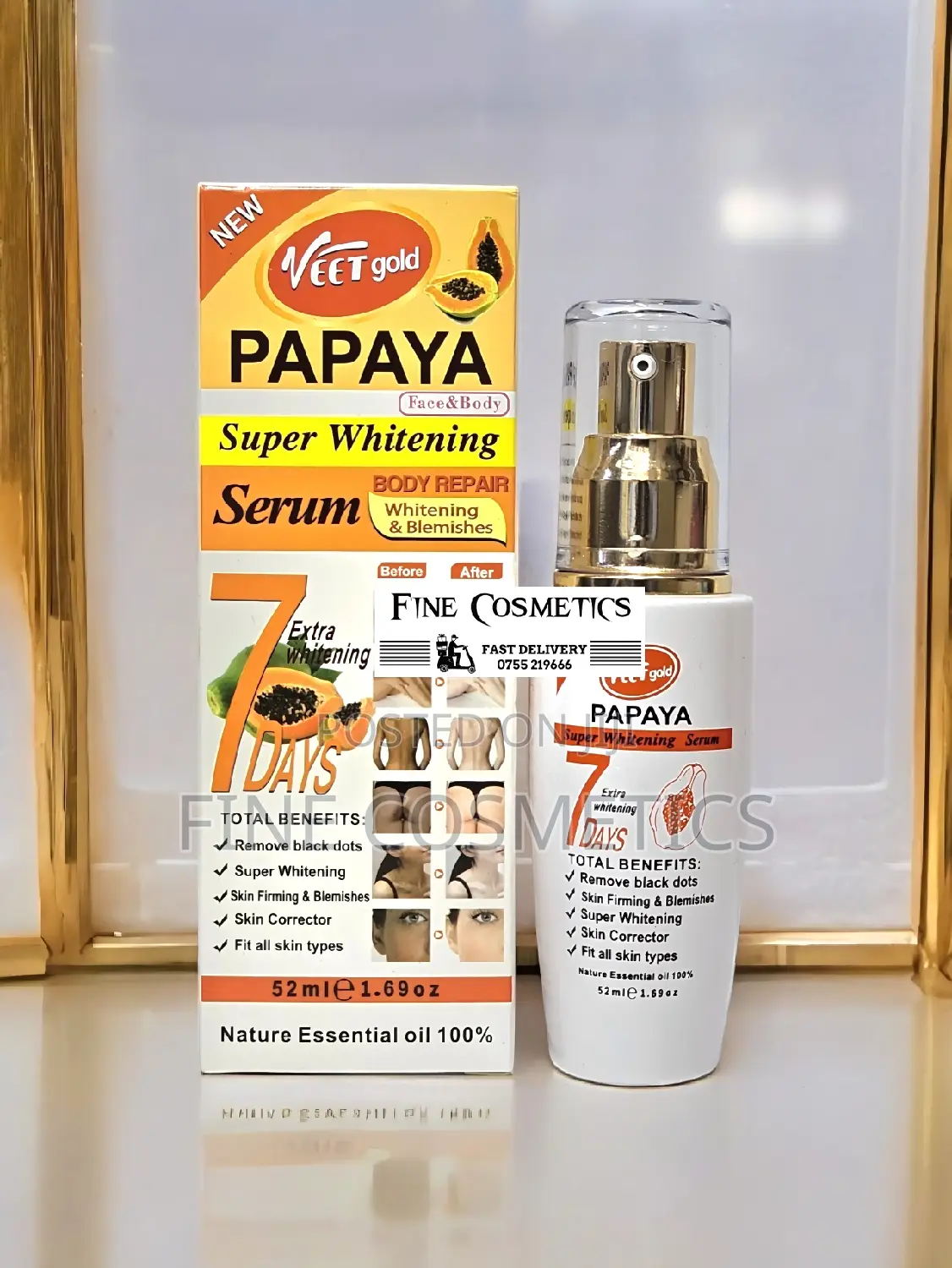 VEETGOLD SERUM |Papaya Super Whitening Darkspots Remover Oil