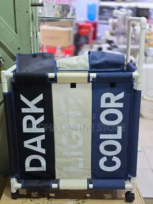 Laundry Hamper Sorter Basket With Lockable Rolling Wheels