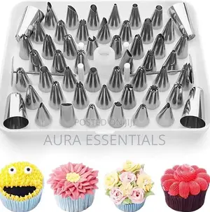Steel 52-Pieces Icing Nozzles Tips Nozzle Cake Decorating