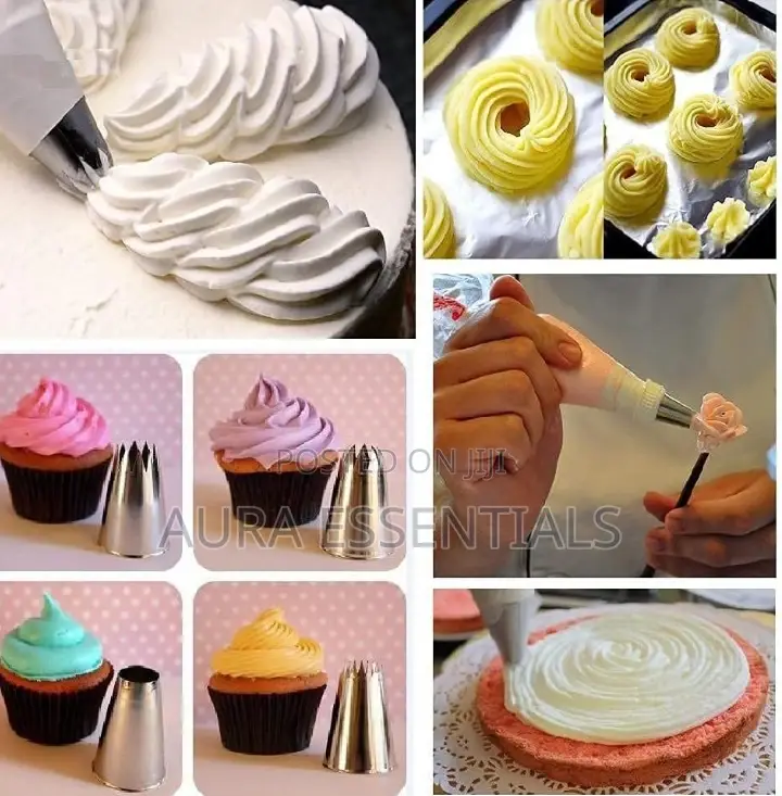 Steel 52-Pieces Icing Nozzles Tips Nozzle Cake Decorating