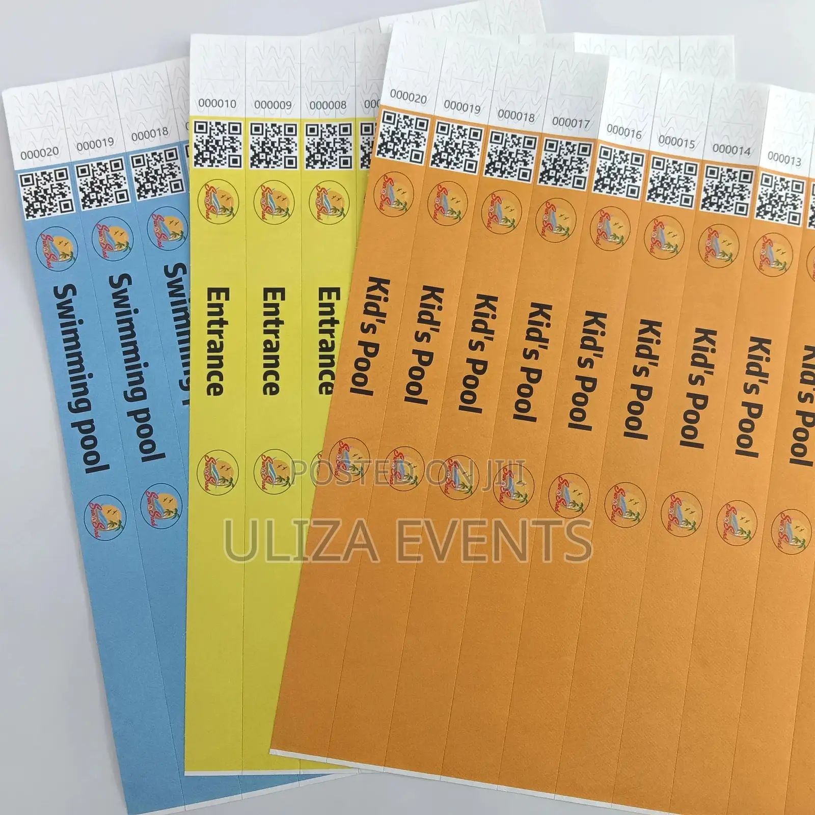 Printed Event Paper Wristbands // Swimming Wristbands