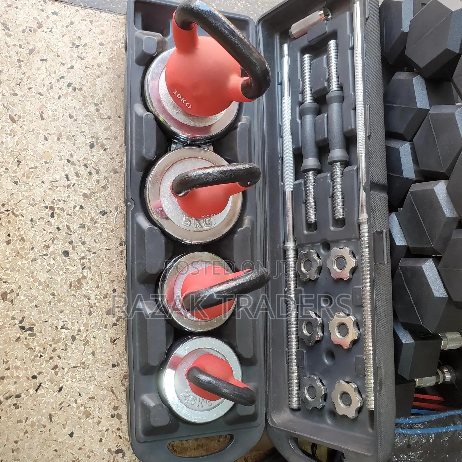 50 KG Cast Iron Spinock Dumbbell/Barbell Adjustable