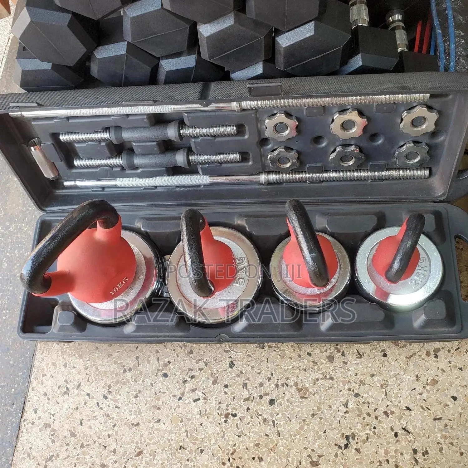 50 KG Cast Iron Spinock Dumbbell/Barbell Adjustable