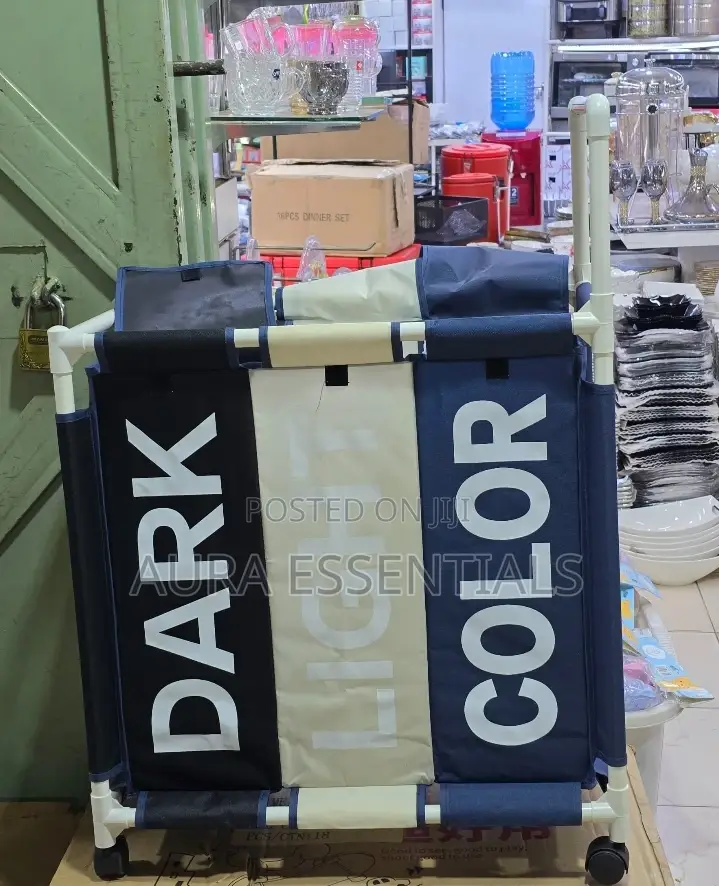 Wheeled Laundry Labeled Basket