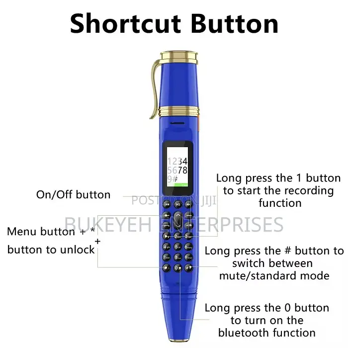 GSM Smart Pen Phone With Dual Nano SIM Card Memory Card Sl