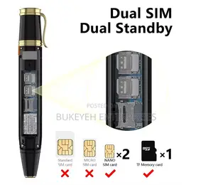 GSM Smart Pen Phone With Dual Nano SIM Card Memory Card Sl