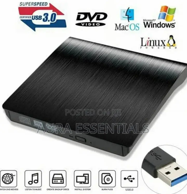 External Dvd Cd Drive Usb 3.0 Burner Writer Drive Player