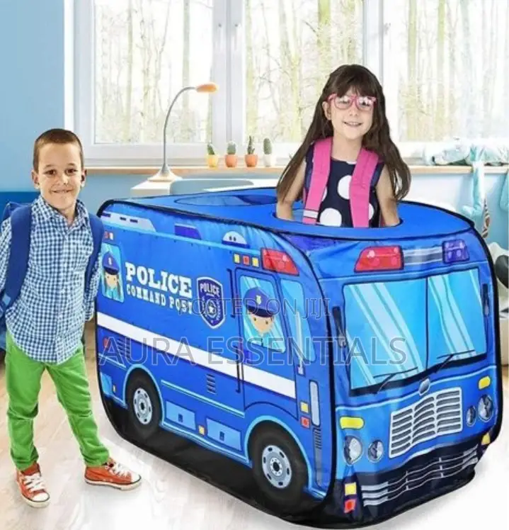 Mini Police Car Tent Play Gym for Toddlers - Blue